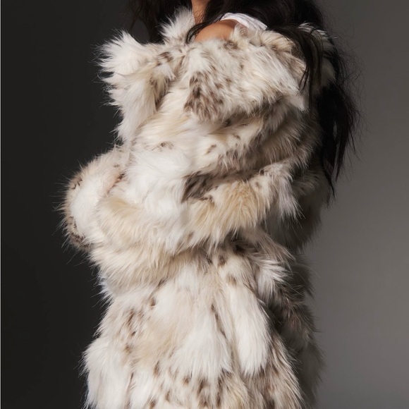 Anthropology, Pilcro Faux Fur Teddy Jacket - Cream and Brown - Picture 14 of 15